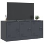 Anthrazitgrauer TV-Schrank aus Stahl, 99 x 39 x 44 cm von vidaXL, TV-Möbel - Ref: Foro24-841645, Preis: 94,28 €, Rabatt: %