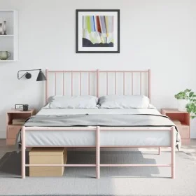 Mesitas de noche 2 unidades acero rosa 34,5x39x44 cm de vidaXL, Mesitas de noche - Ref: Foro24-841754, Precio: 81,01 €, Descu...
