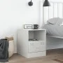 White steel nightstand 34.5x39x44 cm by vidaXL, Nightstands - Ref: Foro24-841761, Price: 48,28 €, Discount: %