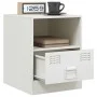 White steel nightstand 34.5x39x44 cm by vidaXL, Nightstands - Ref: Foro24-841761, Price: 48,28 €, Discount: %