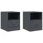 Bedside tables 2 units anthracite gray 34.5x39x44 cm by vidaXL, Nightstands - Ref: Foro24-841756, Price: 81,05 €, Discount: %