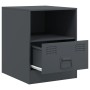 Mesitas de noche 2 unidades gris antracita 34,5x39x44 cm de vidaXL, Mesitas de noche - Ref: Foro24-841756, Precio: 81,78 €