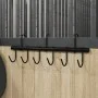 Kabelbinder-Garderobe mit 9 drehbaren Haken aus schwarzem Stahl von vidaXL, Zubehör für Pferdezügel - Ref: Foro24-172466, Pre...