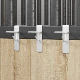 Portable bucket hooks 3 pieces silver steel by vidaXL, Horse feed - Ref: Foro24-172472, Price: 17,70 €, Discount: %