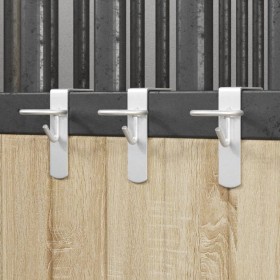 Tragbare Eimerhaken 3 Stück aus silbernem Stahl von vidaXL, Pferdefutter - Ref: Foro24-172472, Preis: 17,36 €, Rabatt: %