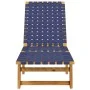 Sonnenliege aus massivem Akazienholz und dunkelblauem Stoff von vidaXL, Liegen - Ref: Foro24-366509, Preis: 119,06 €, Rabatt: %