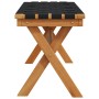 Gartenbank aus massivem Akazienholz und schwarzem Stoff von vidaXL, Gartenbänke - Ref: Foro24-366514, Preis: 68,86 €, Rabatt: %