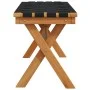 Gartenbank aus massivem Akazienholz und schwarzem Stoff von vidaXL, Gartenbänke - Ref: Foro24-366514, Preis: 67,64 €, Rabatt: %