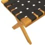 Gartenbank aus massivem Akazienholz und schwarzem Stoff von vidaXL, Gartenbänke - Ref: Foro24-366514, Preis: 67,64 €, Rabatt: %