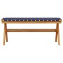 Garden bench solid acacia wood and dark blue fabric by vidaXL, garden benches - Ref: Foro24-366516, Price: 59,65 €, Discount: %