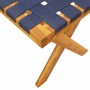 Garden bench solid acacia wood and dark blue fabric by vidaXL, garden benches - Ref: Foro24-366516, Price: 59,65 €, Discount: %