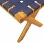 Gartenbank aus massivem Akazienholz und dunkelblauem Stoff von vidaXL, Gartenbänke - Ref: Foro24-366516, Preis: 57,54 €, Raba...