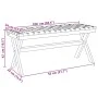 Gartenbank aus massivem Akazienholz und dunkelblauem Stoff von vidaXL, Gartenbänke - Ref: Foro24-366516, Preis: 57,54 €, Raba...