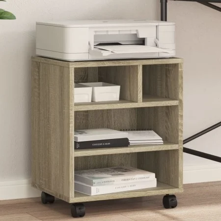 Druckerständer mit Sonoma-Eichenrädern 41x32x48 cm von vidaXL, Drucker unterstützt - Ref: Foro24-840620, Preis: 47,64 €, Raba...