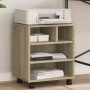 Printer stand with Sonoma oak wheels 41x32x48 cm by vidaXL, Printer supports - Ref: Foro24-840620, Price: 48,47 €, Discount: %
