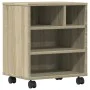 Druckerständer mit Sonoma-Eichenrädern 41x32x48 cm von vidaXL, Drucker unterstützt - Ref: Foro24-840620, Preis: 47,64 €, Raba...