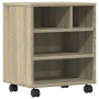 Printer stand with Sonoma oak wheels 41x32x48 cm by vidaXL, Printer supports - Ref: Foro24-840620, Price: 48,47 €, Discount: %