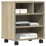 Printer stand with Sonoma oak wheels 41x32x48 cm by vidaXL, Printer supports - Ref: Foro24-840620, Price: 48,47 €, Discount: %