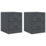 Bedside tables 2 units anthracite gray 34.5x39x44 cm by vidaXL, Nightstands - Ref: Foro24-841624, Price: 92,99 €, Discount: %