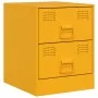 Nachttische 2 Einheiten, gelber Stahl, 34,5 x 39 x 44 cm von vidaXL, Nachttische - Ref: Foro24-841626, Preis: 92,52 €, Rabatt: %