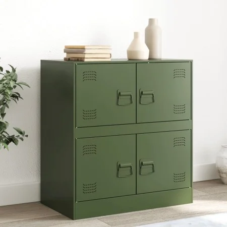 Olivgrünes Sideboard aus Stahl, 67x39x73 cm von vidaXL, Sideboards - Ref: Foro24-841653, Preis: 105,73 €, Rabatt: %