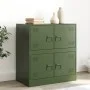 Olivgrünes Sideboard aus Stahl, 67x39x73 cm von vidaXL, Sideboards - Ref: Foro24-841653, Preis: 105,73 €, Rabatt: %