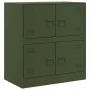 Olivgrünes Sideboard aus Stahl, 67x39x73 cm von vidaXL, Sideboards - Ref: Foro24-841653, Preis: 105,73 €, Rabatt: %