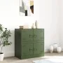 Olivgrünes Sideboard aus Stahl, 67x39x73 cm von vidaXL, Sideboards - Ref: Foro24-841653, Preis: 105,73 €, Rabatt: %