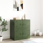 Olivgrünes Sideboard aus Stahl, 67x39x73 cm von vidaXL, Sideboards - Ref: Foro24-841653, Preis: 132,04 €, Rabatt: %