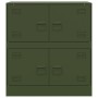Aparador de acero verde oliva 67x39x73 cm de vidaXL, Aparadores - Ref: Foro24-841653, Precio: 131,99 €, Descuento: %