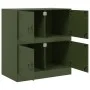 Olive green steel sideboard 67x39x73 cm by vidaXL, Sideboards - Ref: Foro24-841653, Price: 106,72 €, Discount: %