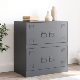 Anthrazitfarbenes Sideboard aus Stahl, 67 x 39 x 73 cm von vidaXL, Sideboards - Ref: Foro24-841651, Preis: 106,87 €, Rabatt: %