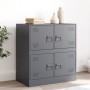 Anthrazitfarbenes Sideboard aus Stahl, 67 x 39 x 73 cm von vidaXL, Sideboards - Ref: Foro24-841651, Preis: 106,87 €, Rabatt: %