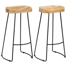 Gavin kitchen stools, 2 units, solid mango wood. by vidaXL, Kitchen stools - Ref: Foro24-247838, Price: 170,90 €, Discount: %