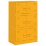 Aparador de acero amarillo mostaza 67x39x107 cm de vidaXL, Aparadores - Ref: Foro24-841658, Precio: 143,76 €, Descuento: %