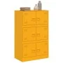 Aparador de acero amarillo mostaza 67x39x107 cm de vidaXL, Aparadores - Ref: Foro24-841658, Precio: 143,76 €, Descuento: %