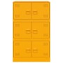 Aparador de acero amarillo mostaza 67x39x107 cm de vidaXL, Aparadores - Ref: Foro24-841658, Precio: 145,25 €, Descuento: %