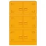 Aparador de acero amarillo mostaza 67x39x107 cm de vidaXL, Aparadores - Ref: Foro24-841658, Precio: 143,76 €, Descuento: %