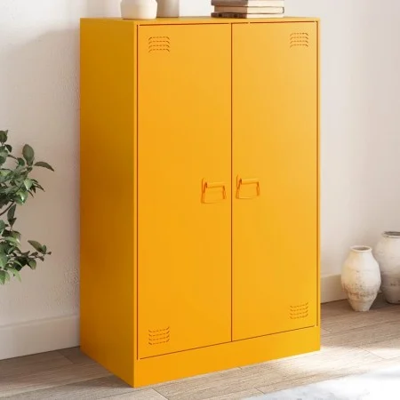 Senfgelbes Sideboard aus Stahl, 67 x 39 x 107 cm von vidaXL, Sideboards - Ref: Foro24-841664, Preis: 138,74 €, Rabatt: %