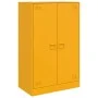 Aparador de acero amarillo mostaza 67x39x107 cm de vidaXL, Aparadores - Ref: Foro24-841664, Precio: 138,35 €, Descuento: %