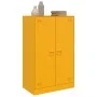 Aparador de acero amarillo mostaza 67x39x107 cm de vidaXL, Aparadores - Ref: Foro24-841664, Precio: 138,35 €, Descuento: %