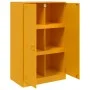 Aparador de acero amarillo mostaza 67x39x107 cm de vidaXL, Aparadores - Ref: Foro24-841664, Precio: 138,35 €, Descuento: %