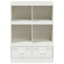 Aparador de acero blanco 67x39x95 cm de vidaXL, Aparadores - Ref: Foro24-841804, Precio: 121,76 €, Descuento: %