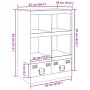Aparador de acero blanco 67x39x95 cm de vidaXL, Aparadores - Ref: Foro24-841804, Precio: 121,76 €, Descuento: %