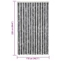 Grauer und schwarzer Chenille-Fliegenvorhang, 118 x 220 cm von vidaXL, Moskitonetze für Fenster - Ref: Foro24-4004881, Preis:...