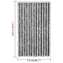 Gray and black chenille fly curtain 118x220 cm by vidaXL, Mosquito nets for windows - Ref: Foro24-4004881, Price: 80,34 €, Di...