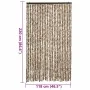 Beige-brauner Chenille-Fliegenschutzvorhang, 118 x 220 cm von vidaXL, Moskitonetze für Fenster - Ref: Foro24-4004888, Preis: ...