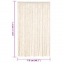 Beige-weißer Chenille-Fliegenschutzvorhang, 118 x 220 cm von vidaXL, Moskitonetze für Fenster - Ref: Foro24-4004883, Preis: 8...