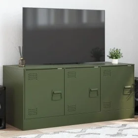 Olivgrüner TV-Schrank aus Stahl, 99 x 39 x 44 cm von vidaXL, TV-Möbel - Ref: Foro24-841647, Preis: 92,81 €, Rabatt: %