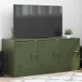 Olivgrüner TV-Schrank aus Stahl, 99 x 39 x 44 cm von vidaXL, TV-Möbel - Ref: Foro24-841647, Preis: 92,81 €, Rabatt: %